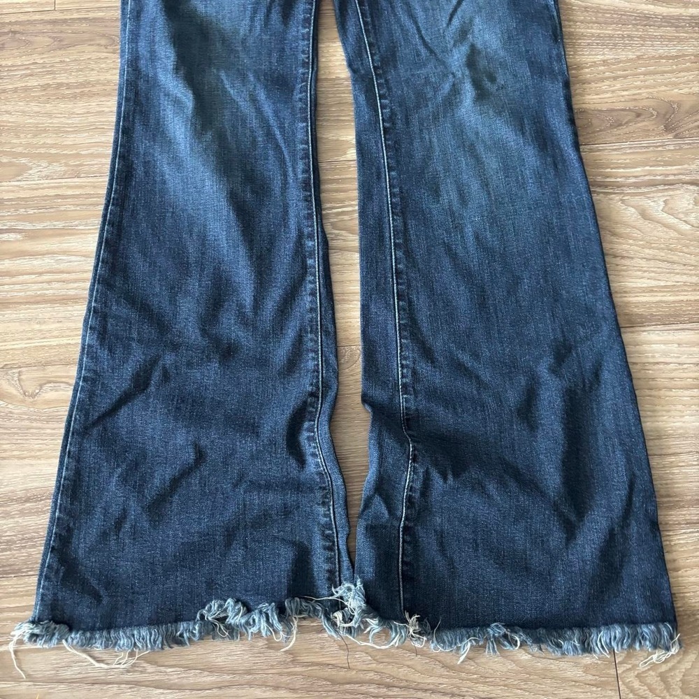 Vintage Y2K/2000s Grunge Dark Wash Flare Denim Jeans! 31x31 - Picture 6 of 7